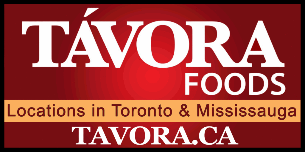 Tavora Foods logo and contact information